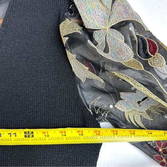 Vintage de Lanthume Embroidered Sweater & Skirt Set Elegant Party - Picture 12 of 15